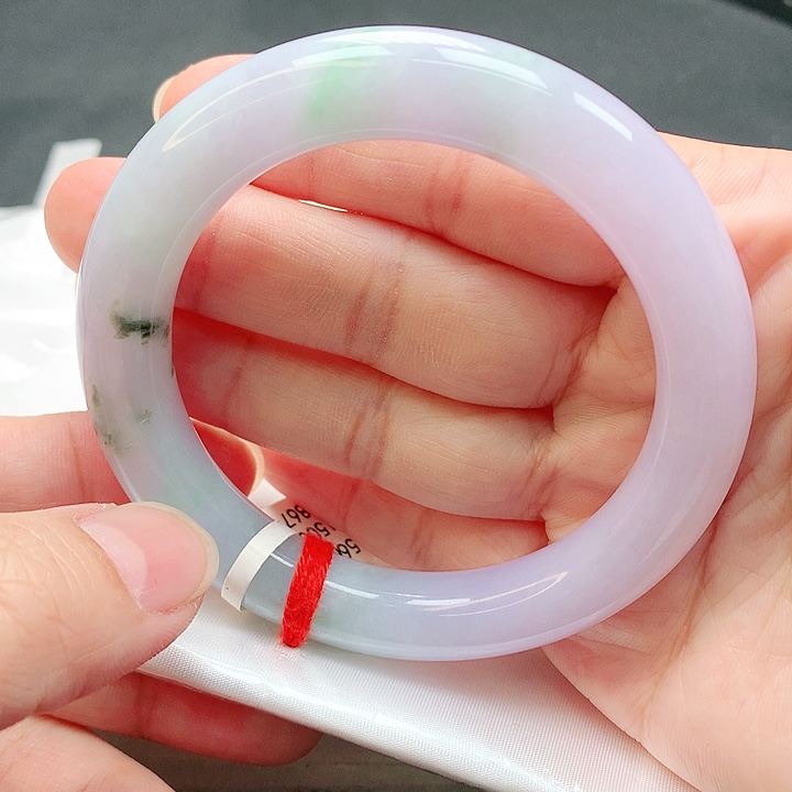 翡翠手镯未镶嵌圆条56