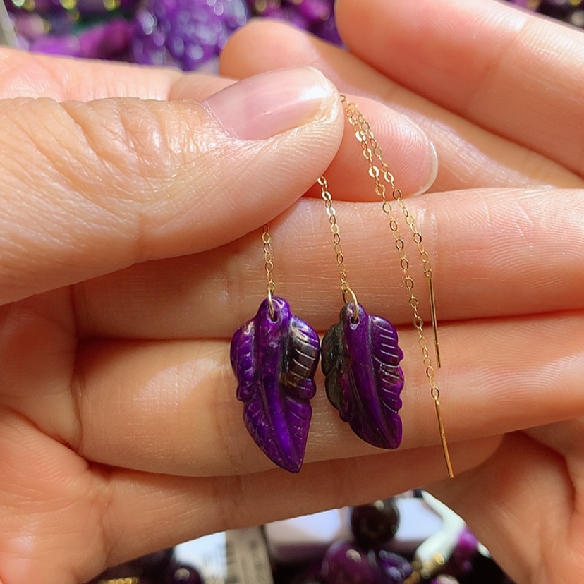 【闪购商品】苏纪石（舒俱来）耳线18K金镶嵌