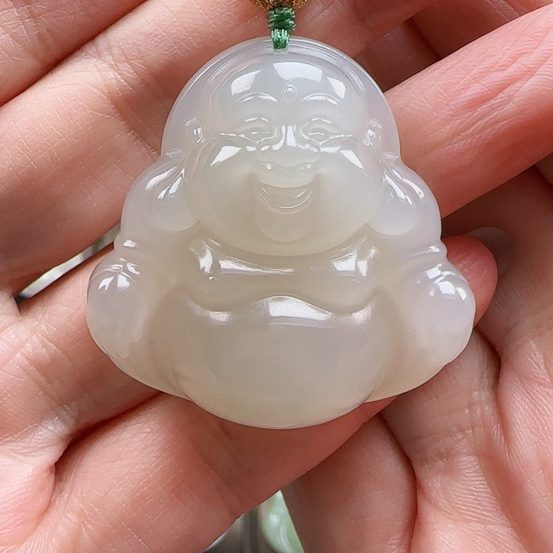 和田玉银S925镀金镶嵌颈饰