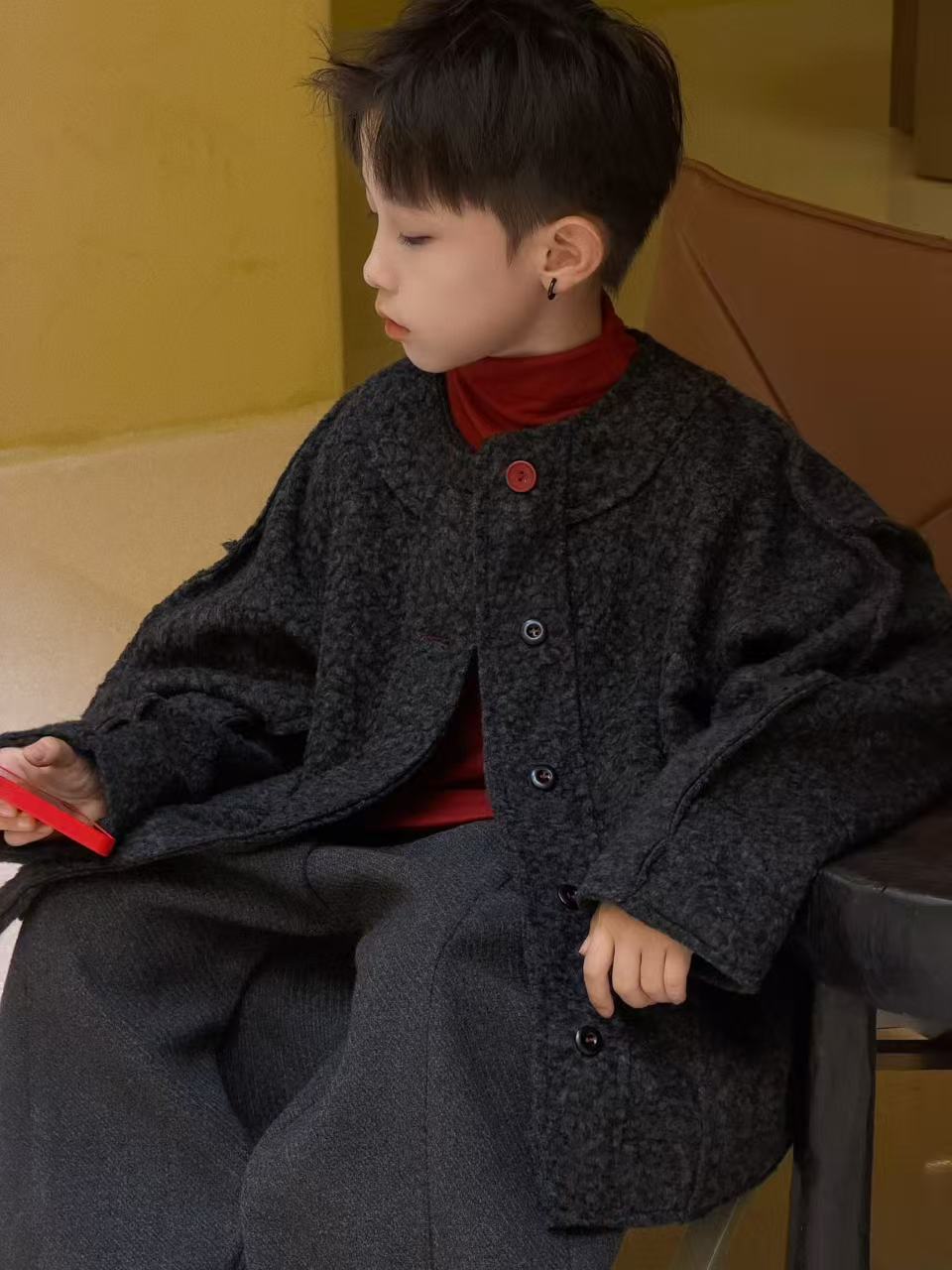 现货 CHU YAO 【绒嘟嘟】春秋季儿童时尚韩版休闲风长袖外套25054