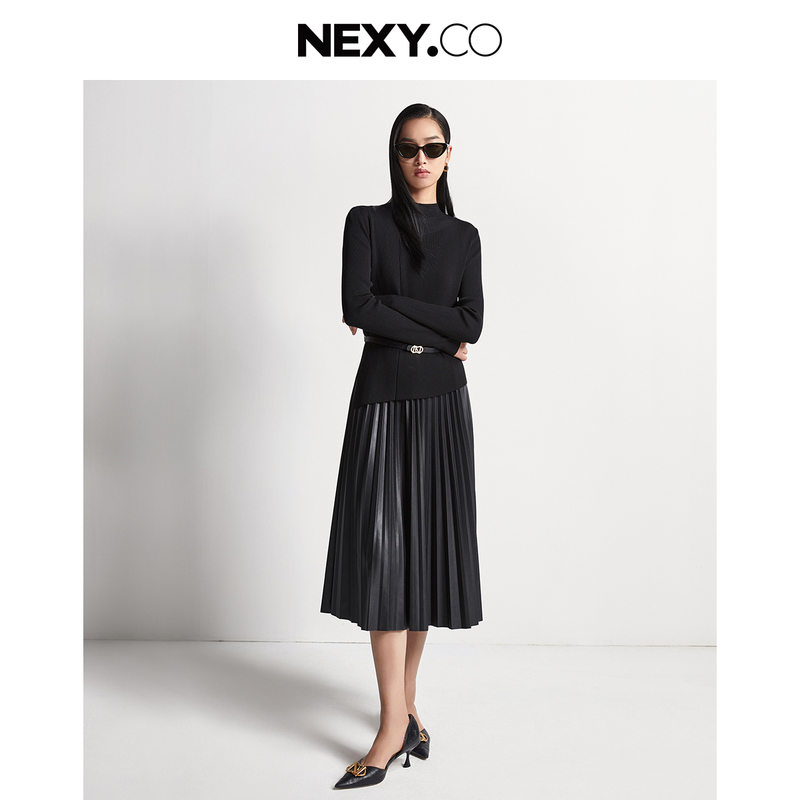 【商场同款】NEXY.CO/奈蔻显瘦气质连衣裙XF05006W0