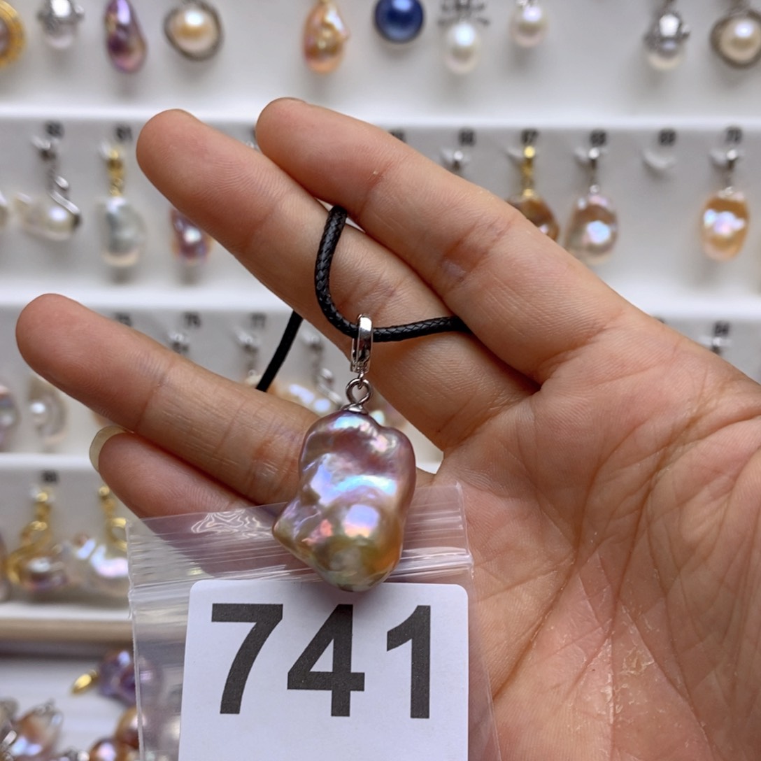 淡水珍珠颈饰银S925镶嵌741