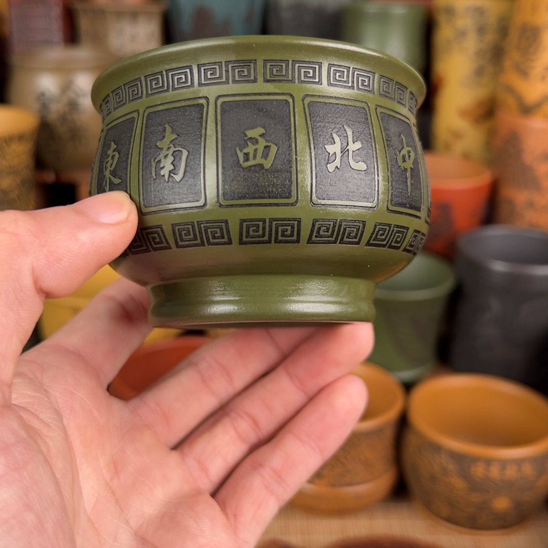 紫砂茶杯宜兴原矿紫砂杯