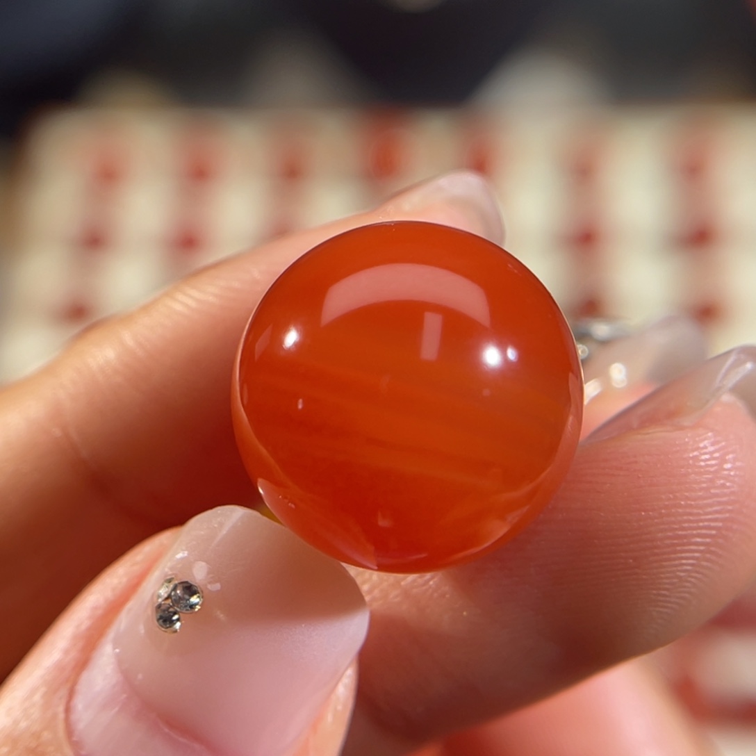 南红玛瑙未镶嵌圆珠 16.4mm