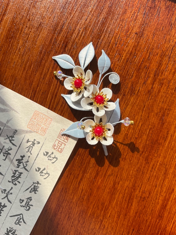 【一物一拍】春日清新原创非遗缠花发簪新中式古风汉服盘发头饰