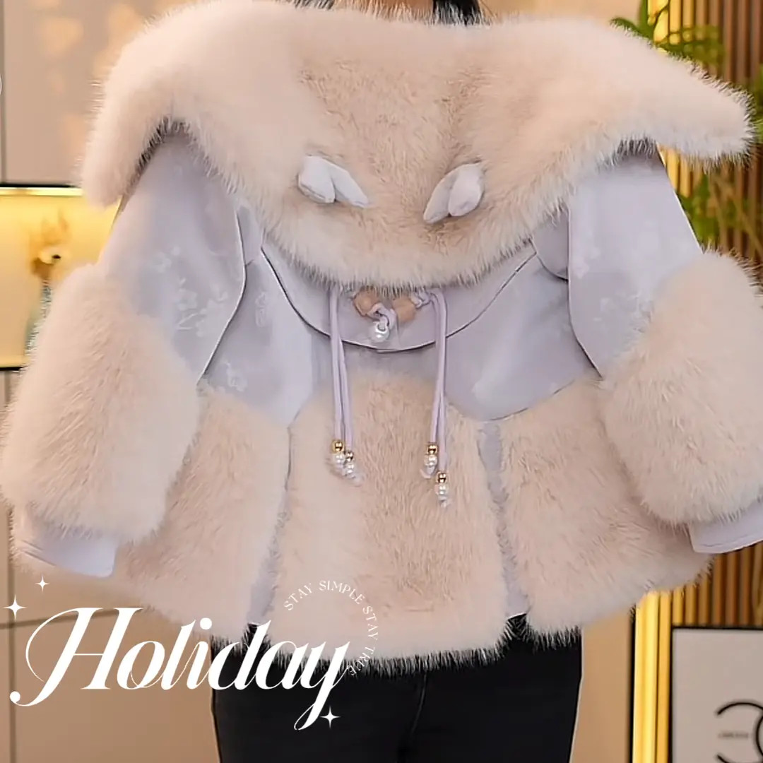 现货-女童冬装外套韩版2024新款洋气草草加厚上衣