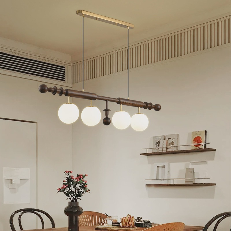 法式餐厅吊灯复古长条灯禅意茶室灯吧台灯民宿客厅魔豆侘寂风灯具