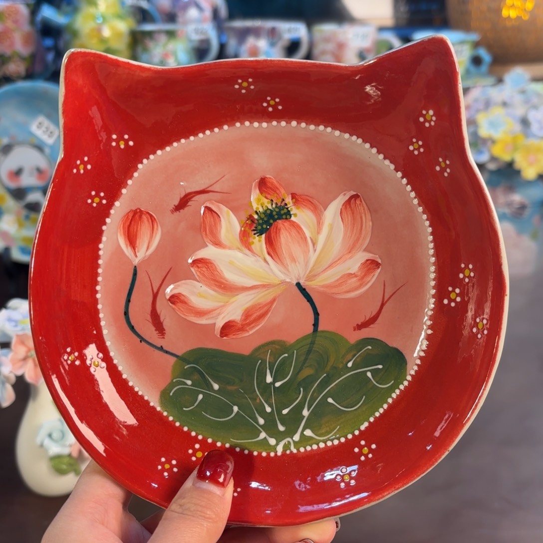 景德镇手绘高温釉下彩陶瓷茶具