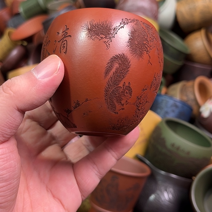 紫砂茶杯全手工紫砂主人杯