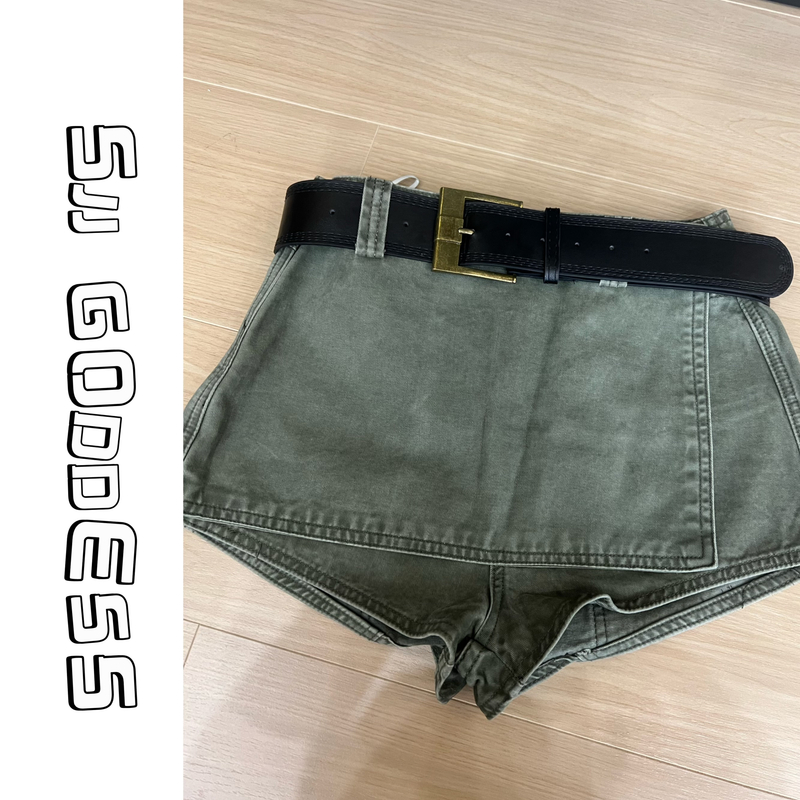 【娇娇私服定制】新款上新休闲高腰牛仔短裤52237#