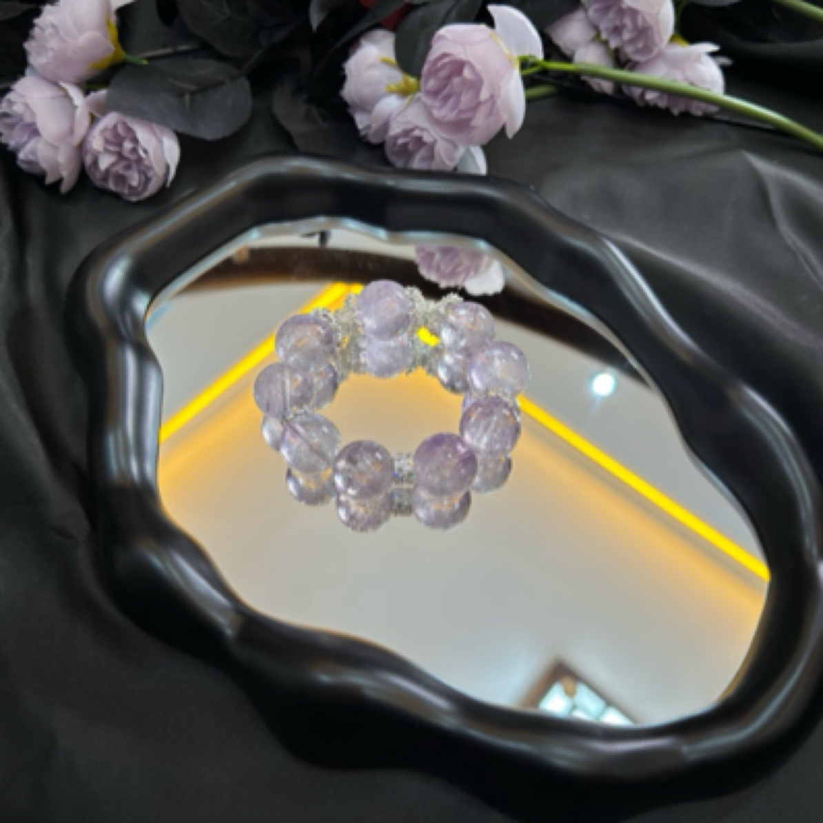 【巴西薰衣草紫水晶】大颗粒清透款｜紫阿塞碎碎冰｜紫葡萄紫水晶