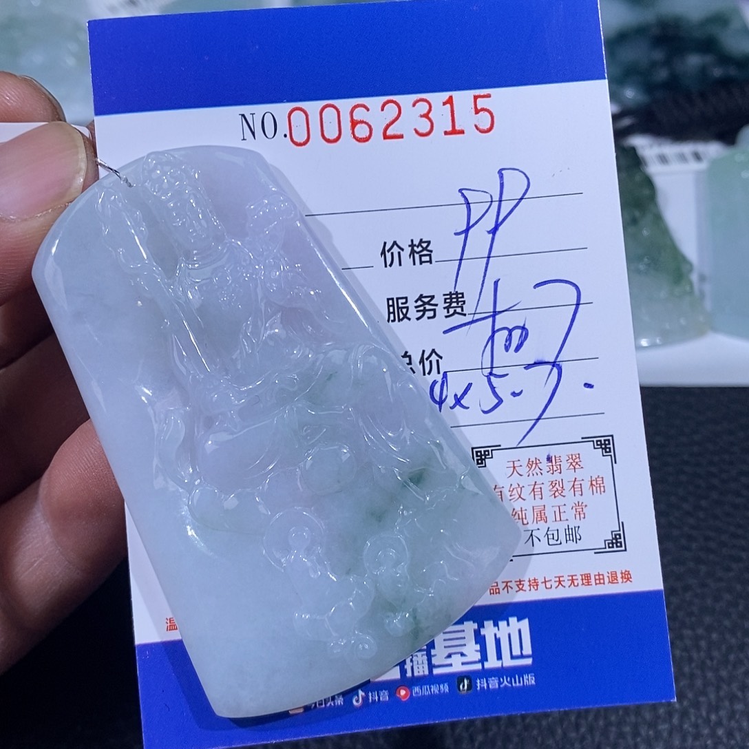 鹏***洞翡翠未镶嵌挂件翡翠