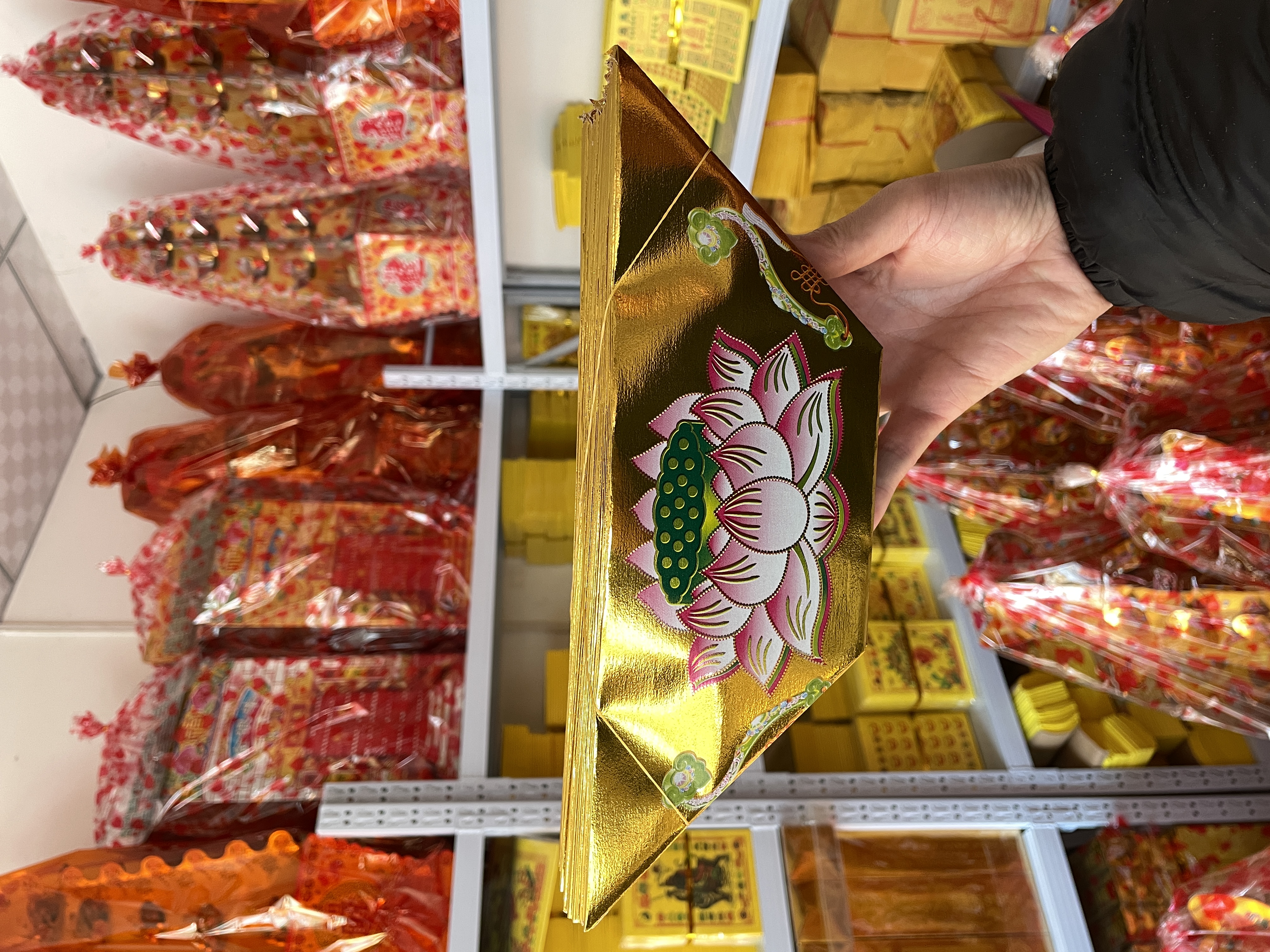 彩印莲花款加厚大尺寸手工半成品28×31