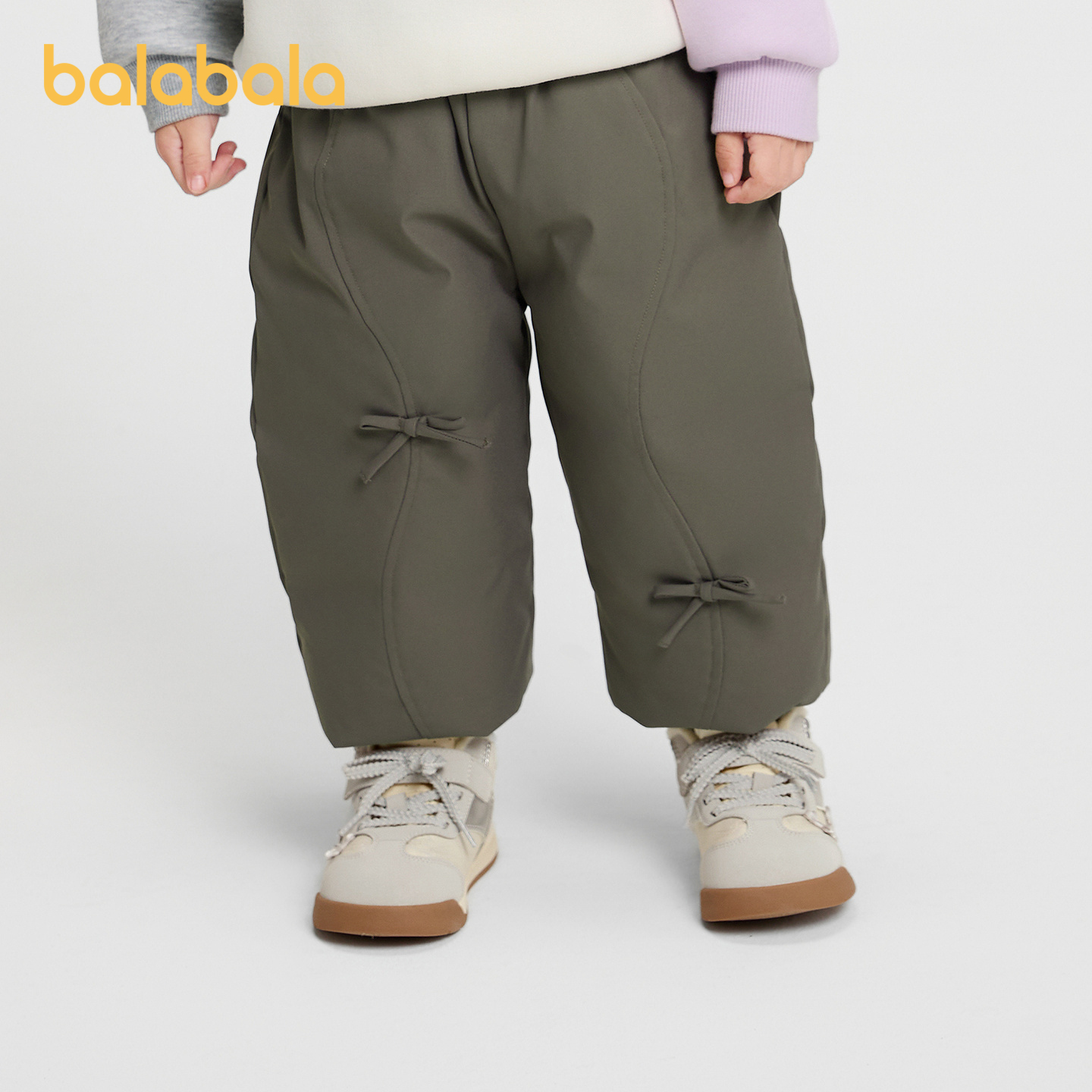 【商场同款】巴拉巴拉宝宝长裤假两件羽绒裤男女童冬新款束脚裤