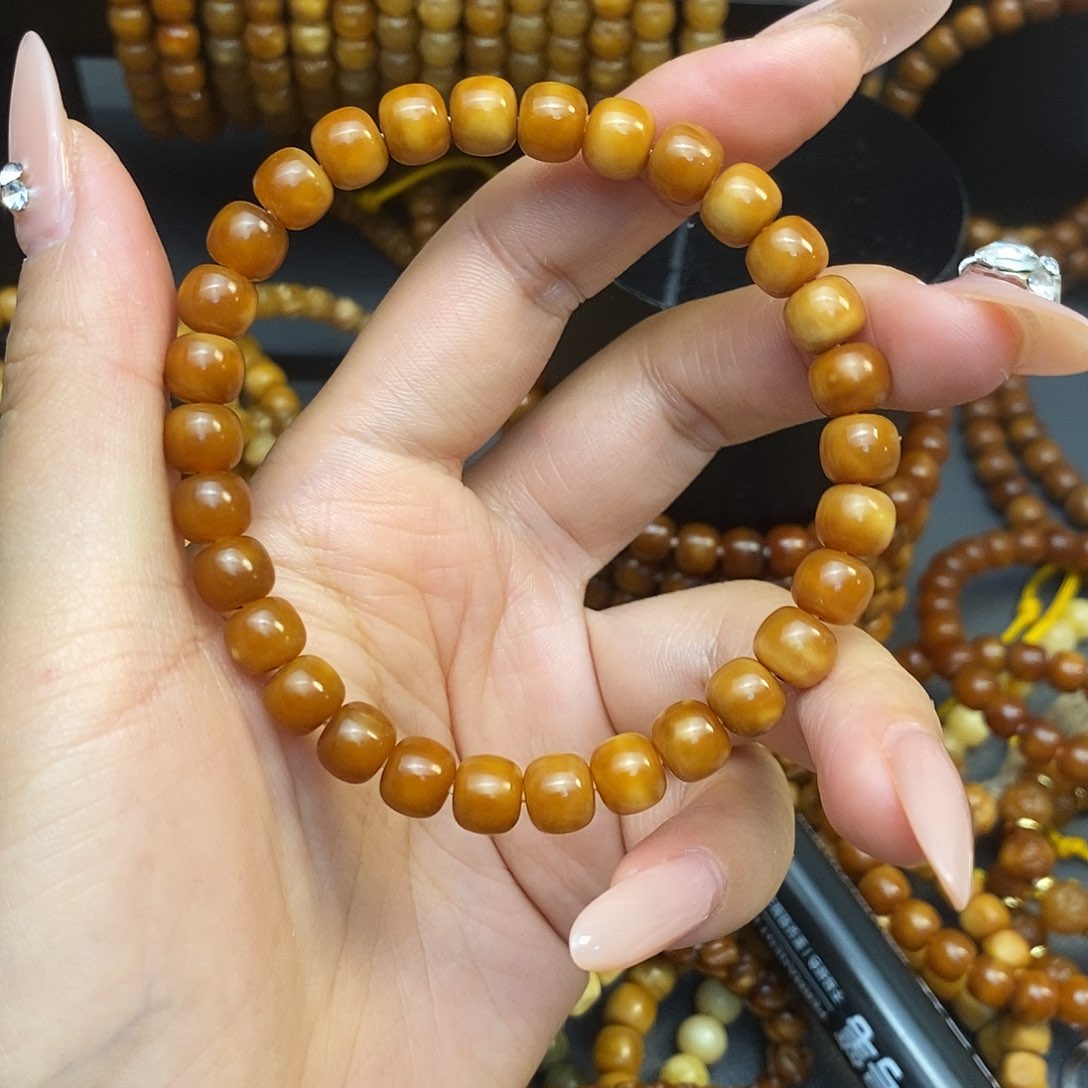 龙眼菩提手串南龙脊菩提全透老型珠单圈卡7➕