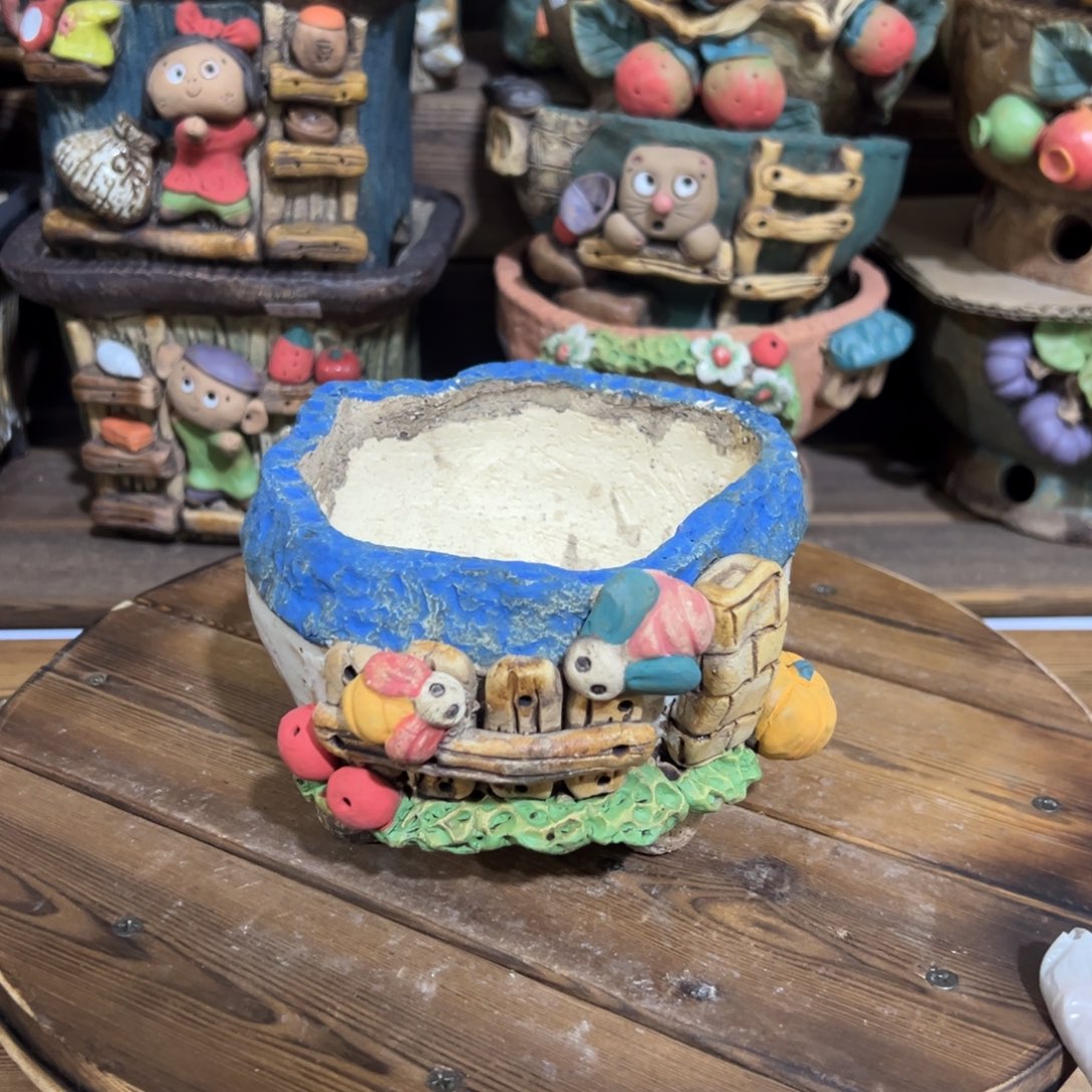 红陶嘻哈多肉花盆