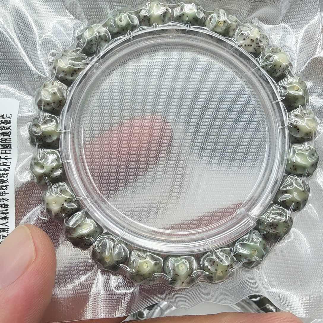 星月菩提手串11卓越绿星月菩提单圈万字1.0