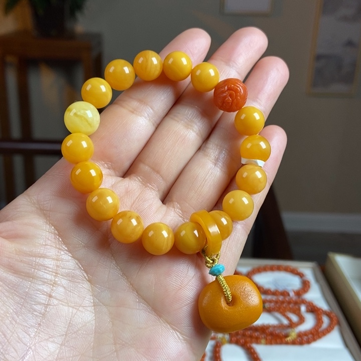 琥珀手链未镶嵌蜜蜡手串10
