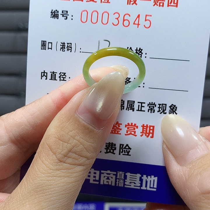 翡翠未镶嵌戒圈3645