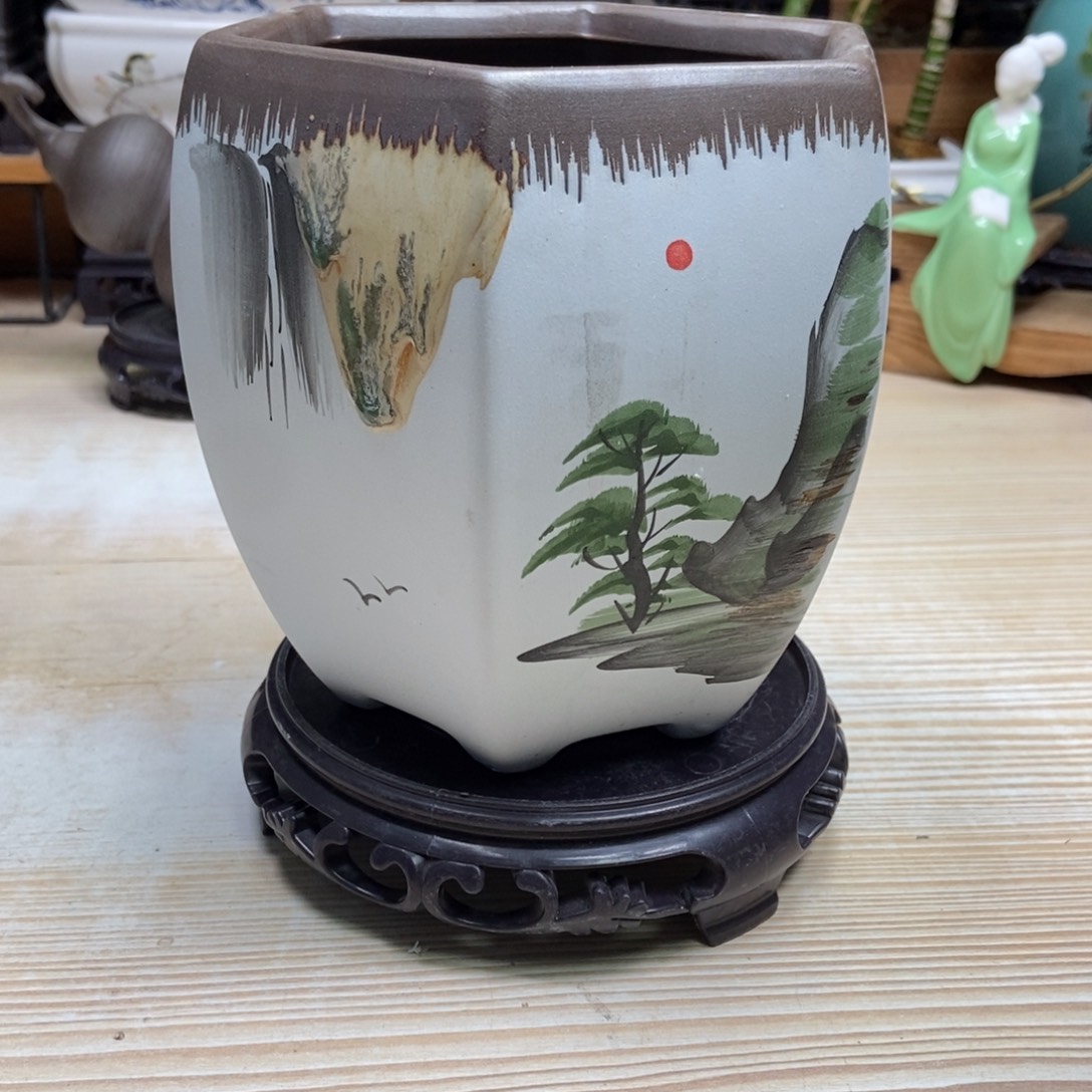 瓷片陶瓷花盆陶瓷艺术