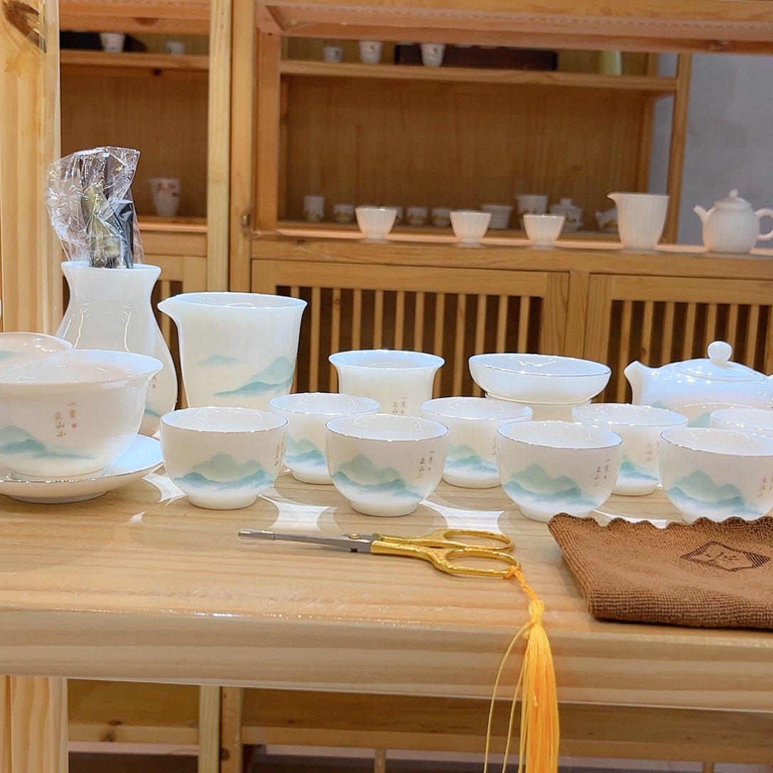 【御瓷斋】羊脂玉瓷茶具套装