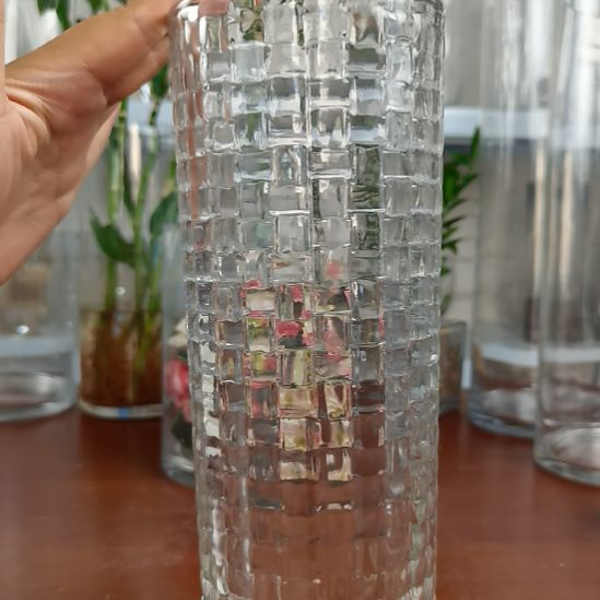 玻璃昌达玻璃直筒竹编高度25口径9.5