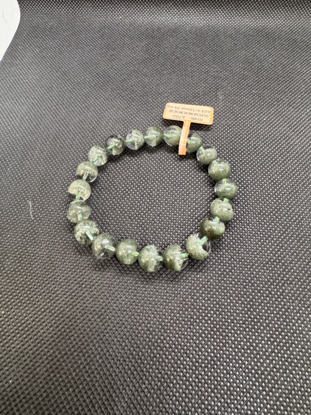 自然水晶严选 天然绿幽灵聚宝盆 9-10mm A03