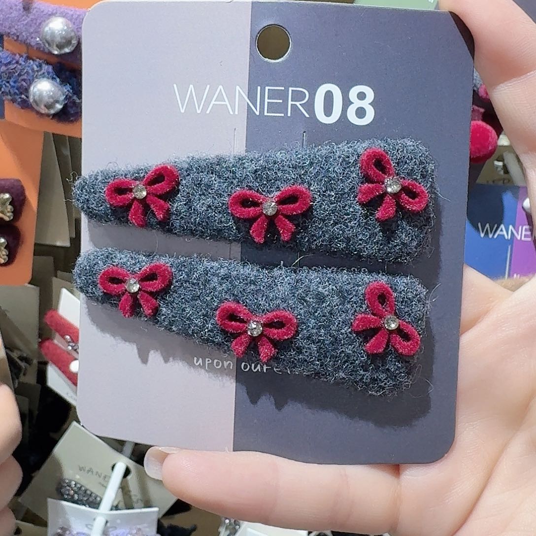 皮质非金属红色蝴蝶结拜拜