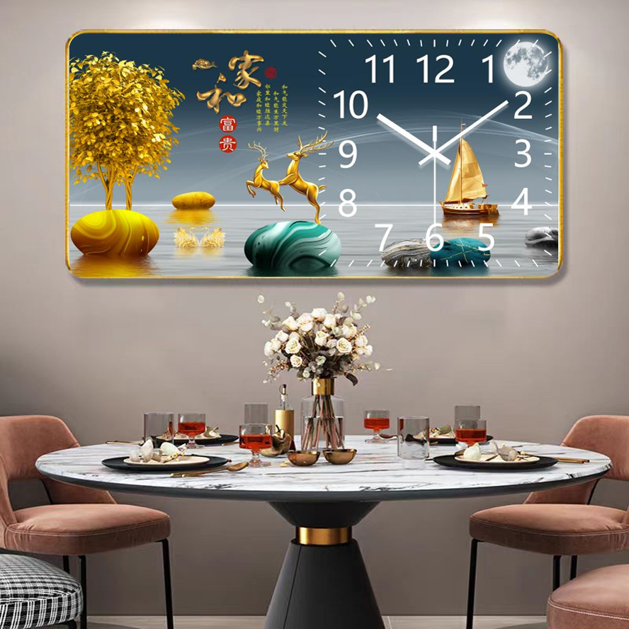 ZB159家和富贵钟表客厅家用挂钟钟表挂墙客厅挂钟时钟挂墙捡漏2