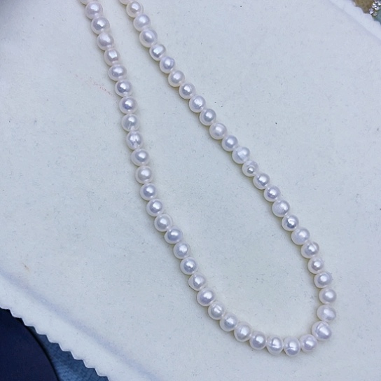 淡水珍珠胸饰银S925镶嵌