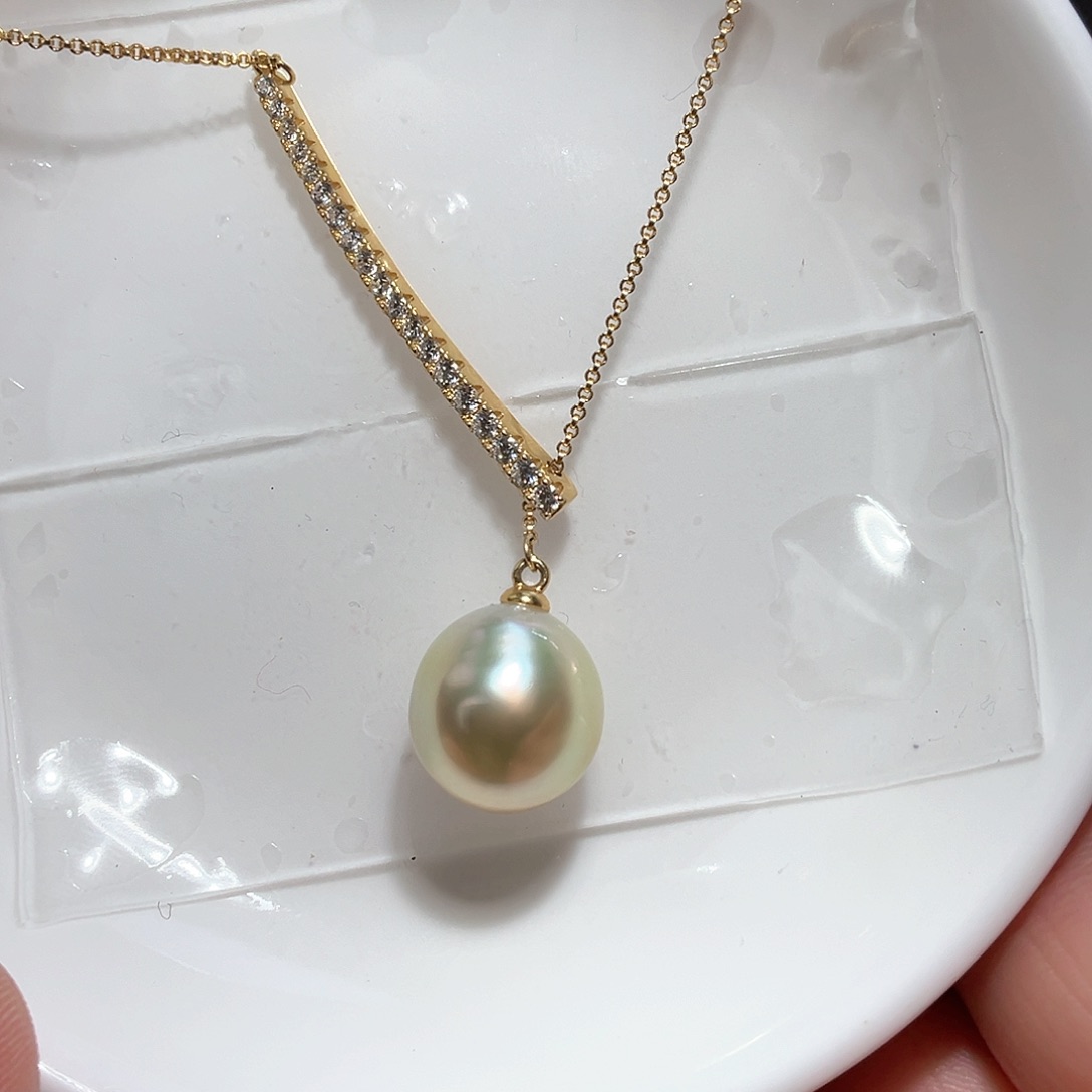 海水珍珠颈饰银S925镶嵌