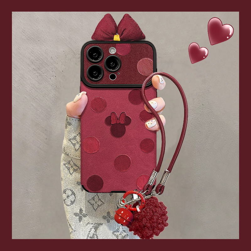 油画米奇适用苹果17华为VIVO/OPPO小米iPhone16大视窗贴皮手机壳