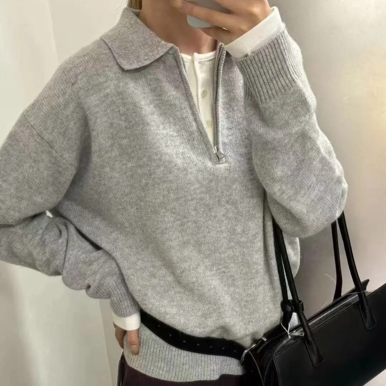 3421 秋冬新款韩版简约商务休闲拉夫范高档POLO衫羊毛衫针织衫