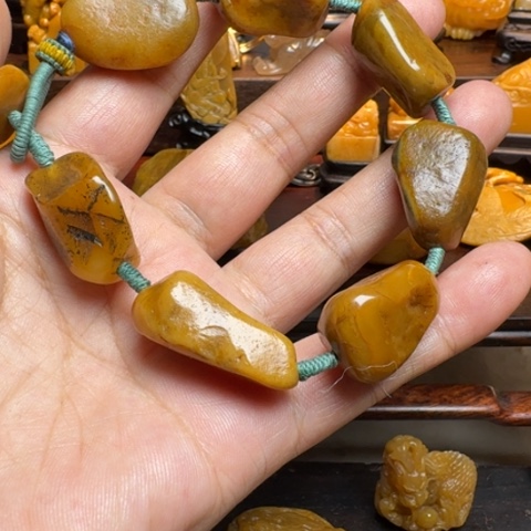 寿山石其他老*头田黄手串