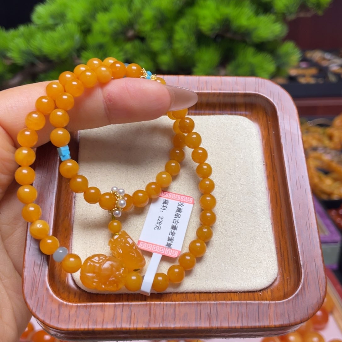 蜜蜡手链未镶嵌手串