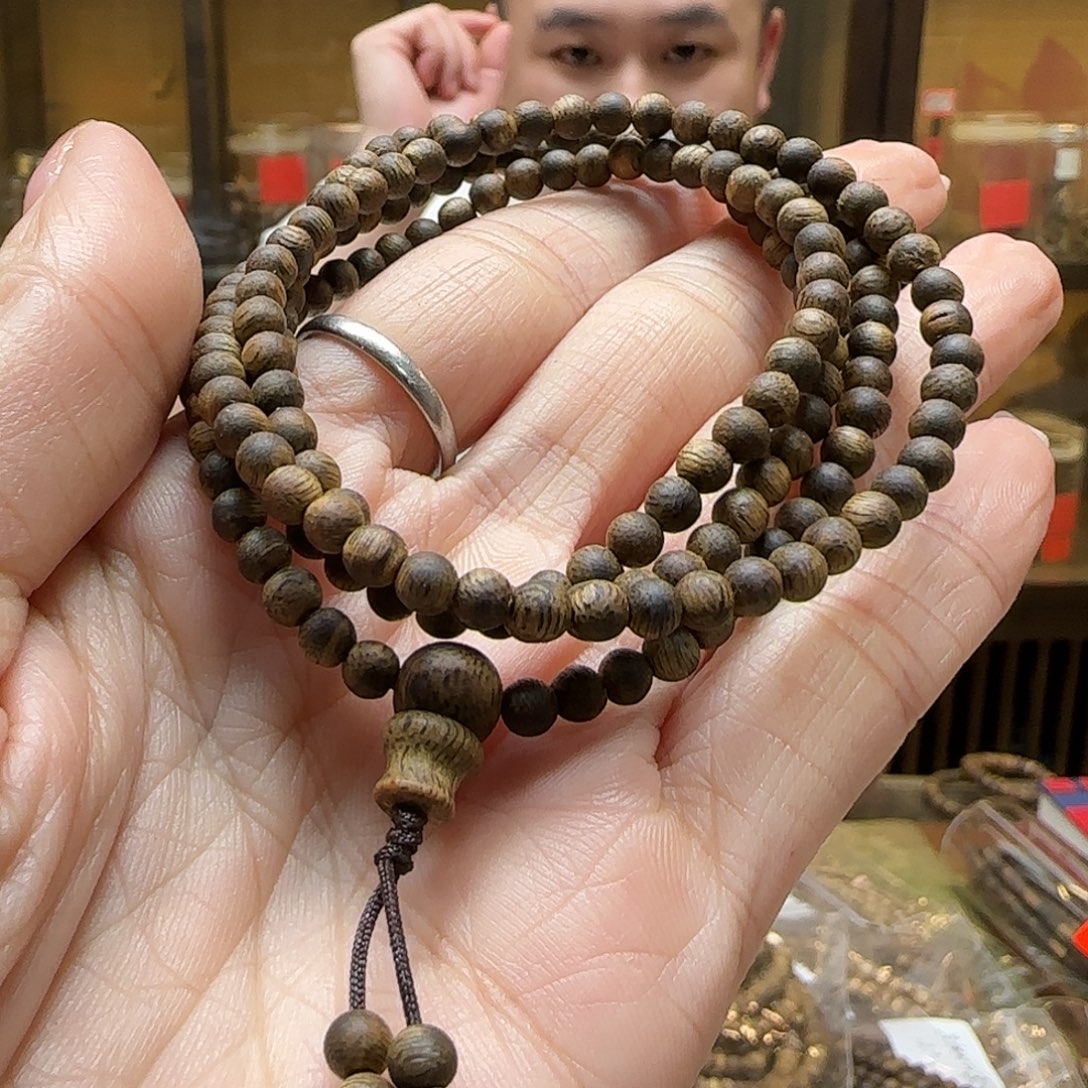 沉香手串9棋楠4mm188多圈圆珠 g+多样性发一串