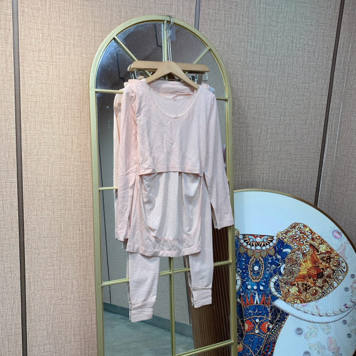 EK144孕妇粉色秋衣套装90-150