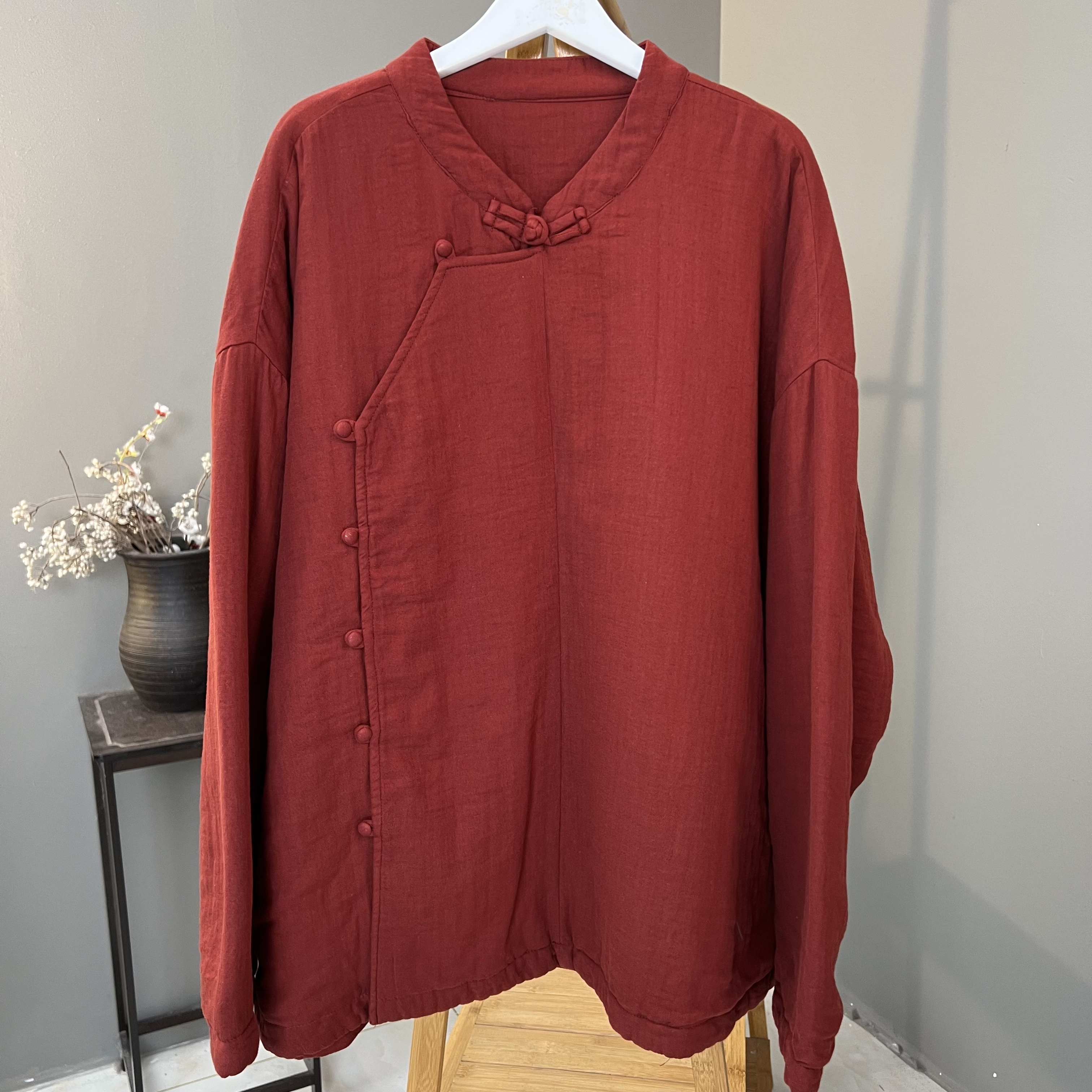 棉衣A类双层超细纱  斜门襟包扣款0069 （衣长70胸围140）