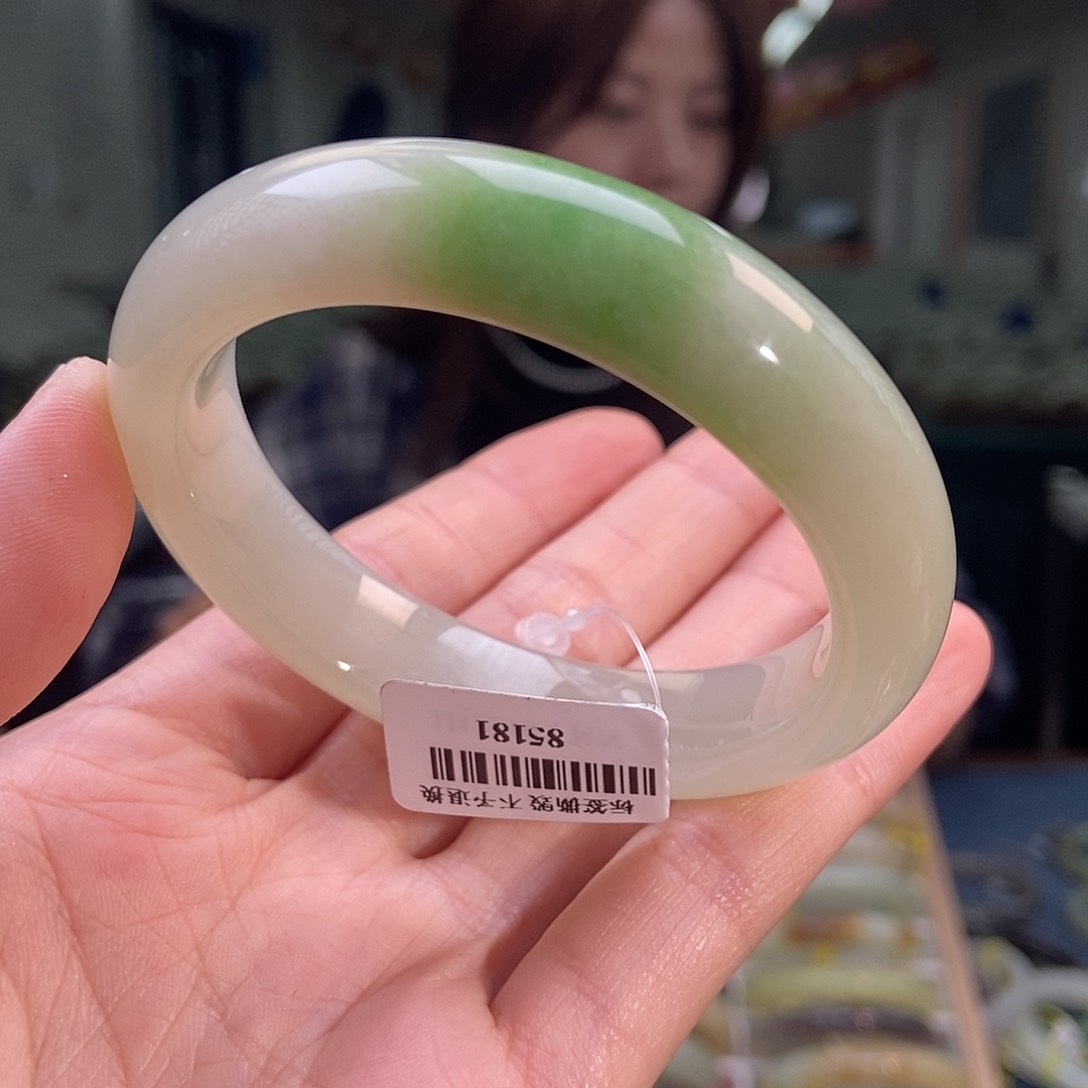 和田玉（翠青玉）手镯未镶嵌53 54