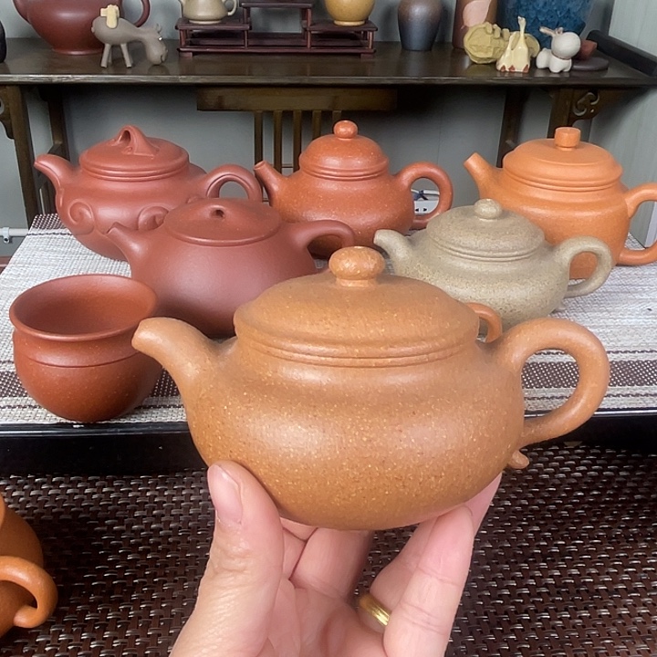 紫砂茶壶仿古220黄降
