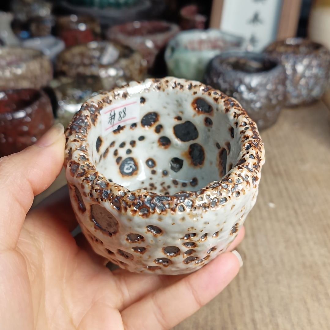 秒杀志野柴烧手捏主人杯