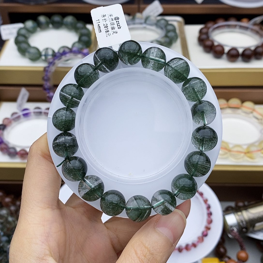 水晶手串未镶嵌绿幽灵