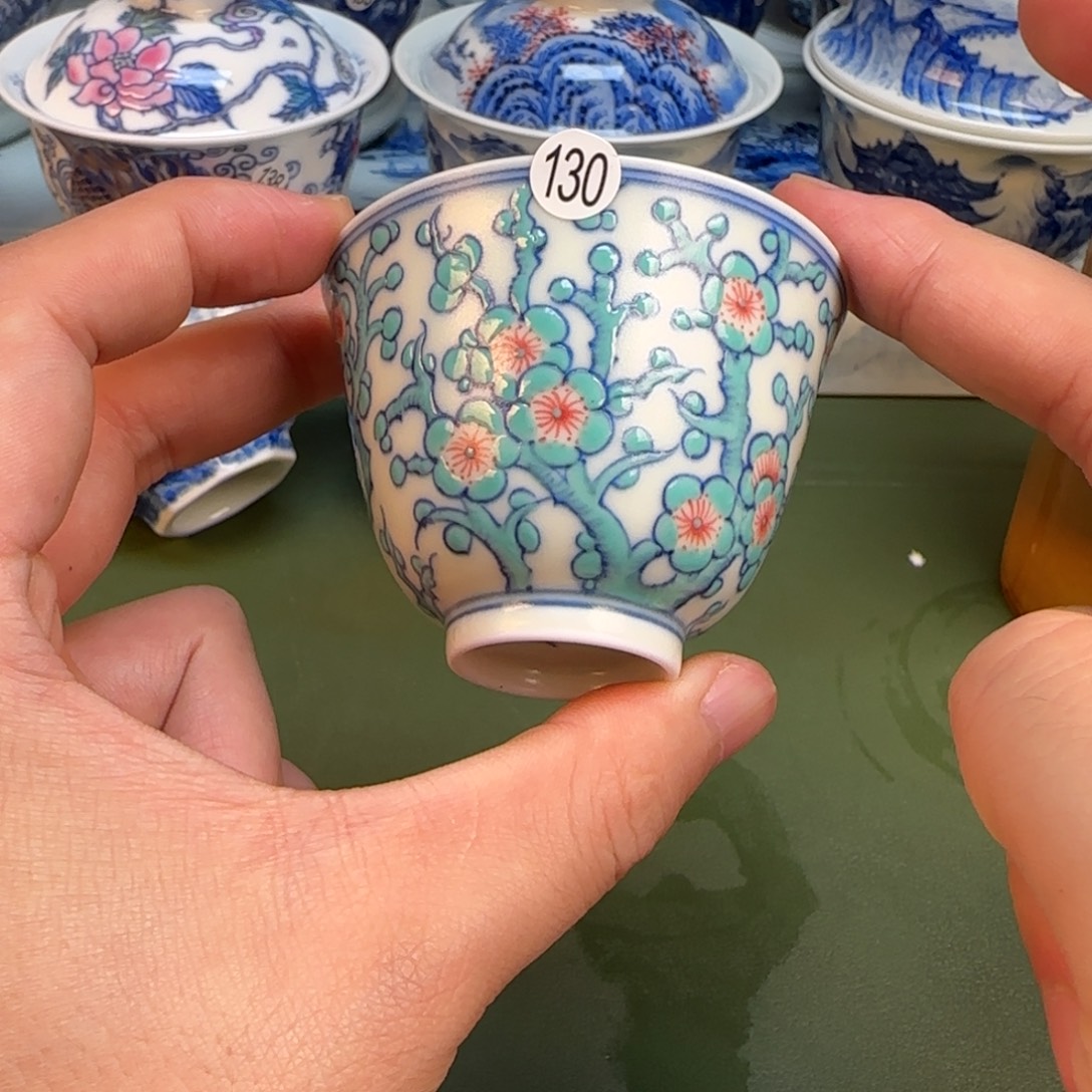 彦祖纯手工手绘茶具130