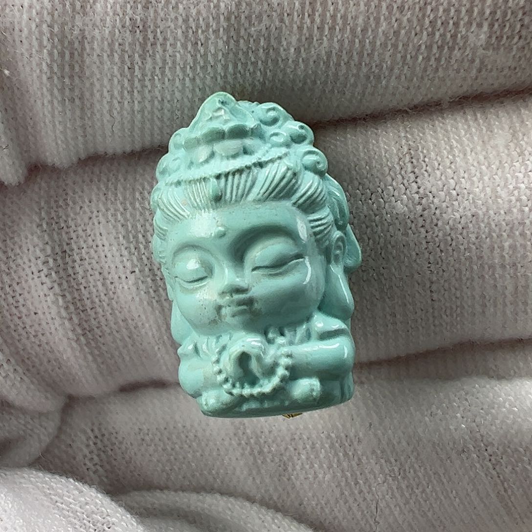 绿松石宝宝观音未镶嵌