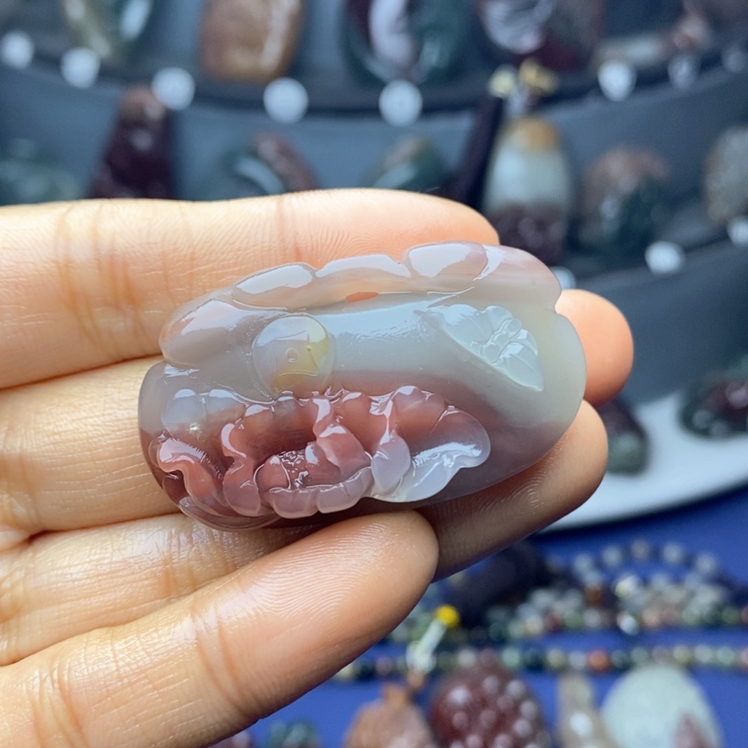 玛瑙/玉髓吊坠(不含链)未镶嵌