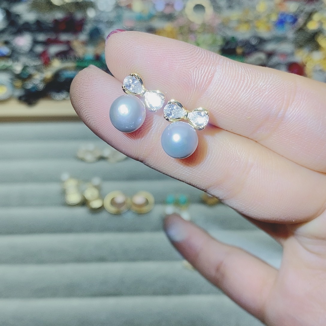 【闪购商品】托帕石耳饰银S925镶嵌