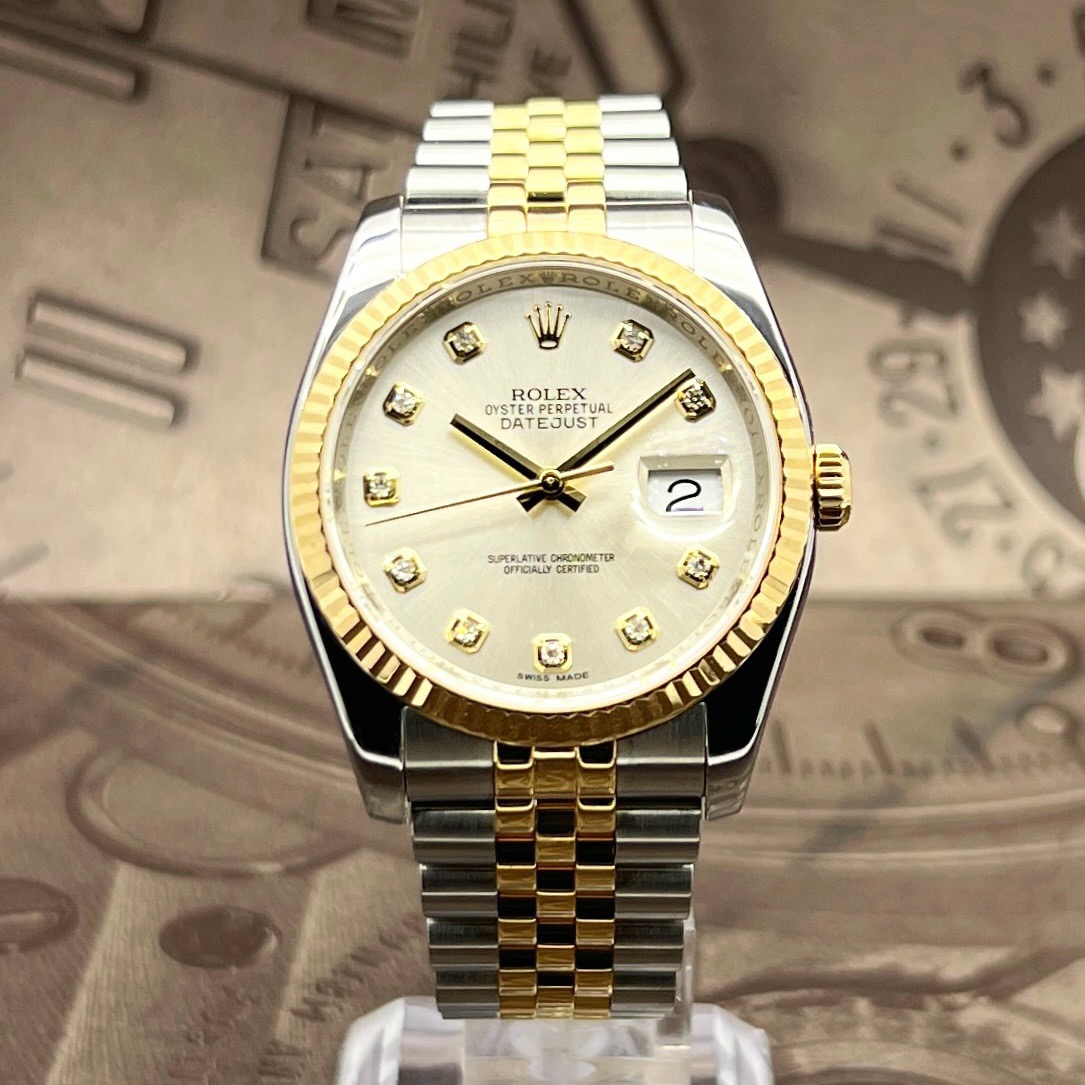 95新 Rolex/劳力士 日志系列/116233/36mm/全套/银盘钻刻