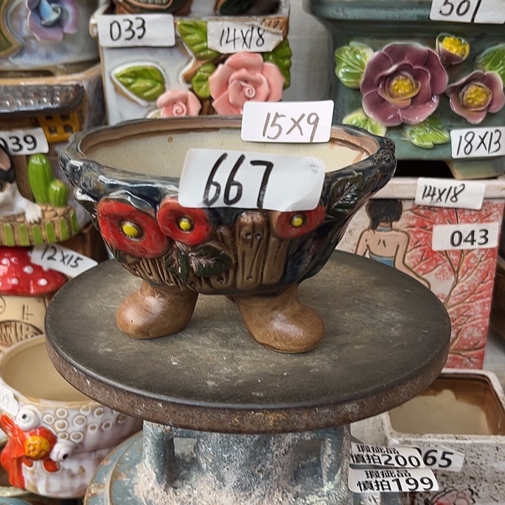 粗陶材质多肉花盆