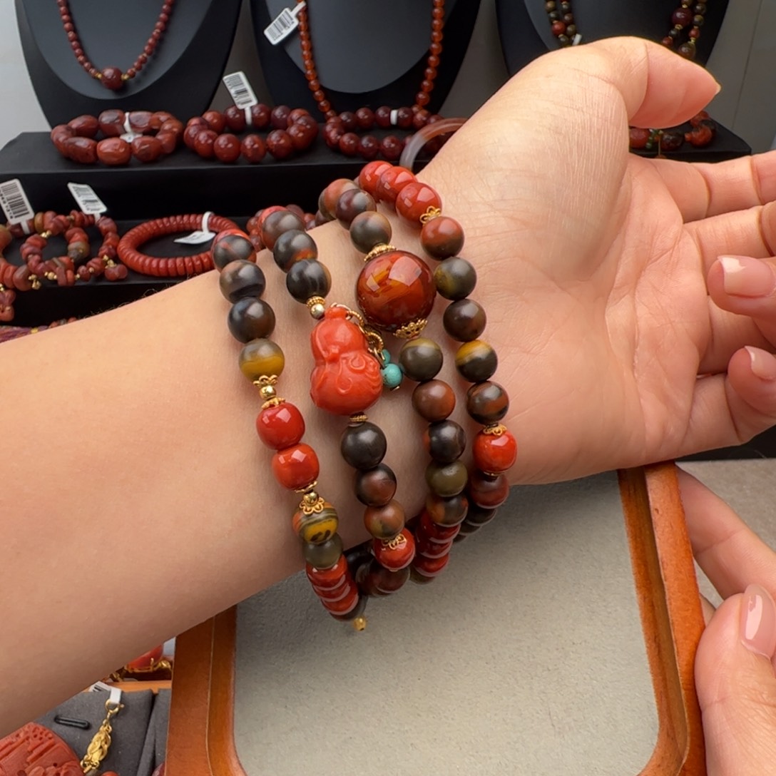 南红玛瑙未镶嵌（大山包蓝浆哑光长链7+）