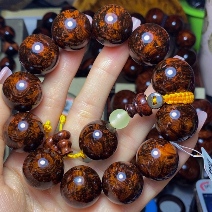 黄花梨/降香黄檀手串/手链亦*紫油梨油性好好看